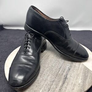 Allen Edmonds Park Avenue Dress Shoes Mens Size 10-11 Black Cap Toe Oxford USA